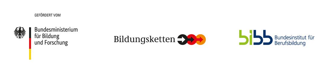 Logoleiste Initiative Bildungsketten, BMBF, BIBB